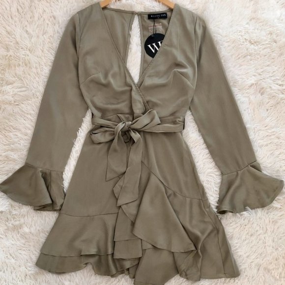 Dresses & Skirts - The low tie will become an olive dress